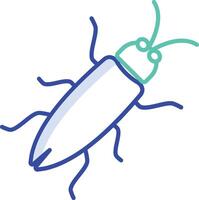 Bug outline color illustration vector