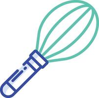 Whisk outline color illustration vector