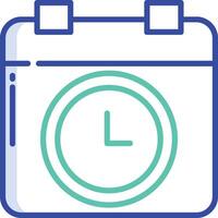 Date outline color illustration vector