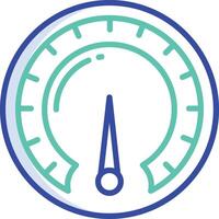 Speedometer outline color illustration vector