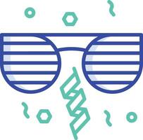 Sunglasses outline color illustration vector