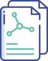 Beaker outline color illustration vector