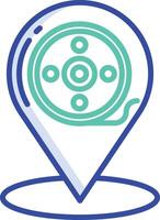 Location outline color illustration vector