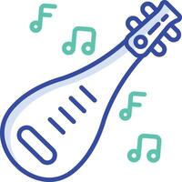 Pipa outline color illustration vector