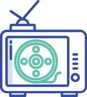 TV outline color illustrations vector
