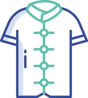 Shirt outline color illustration vector