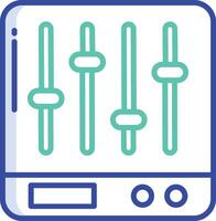 Music Control outline color illustration vector