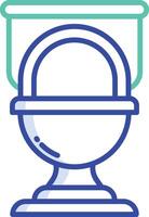 Toilet Commode outline color illustration vector
