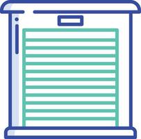 Garage outline color illustration vector