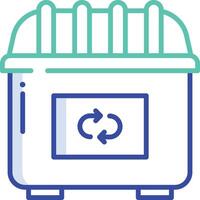 Recycle charge outline color illustration vector