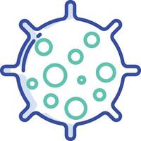 Virus outline color illustration vector