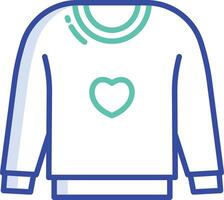 Sweatshirt outline color illustration vector