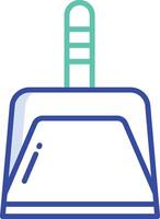 Dust Pan outline color illustration vector