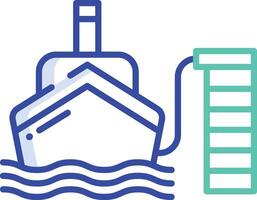 Port outline color illustration vector
