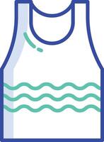 Sleeveless top outline color illustration vector