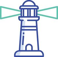 Lighthouse outline color illustration vector