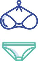 Bikini outline color illustration vector