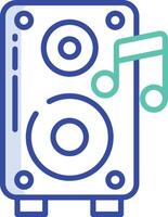Speaker Box outline color illustration vector