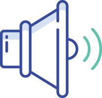 Speaker outline color illustration vector