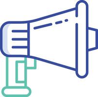 Megaphone outline color illustration vector