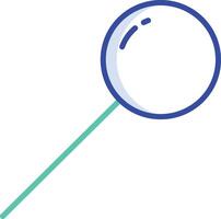Push Pin outline color illustration vector