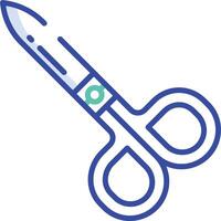 Scissors outline color illustration vector