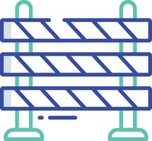 Barricade outline color illustration vector