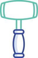 Mallet outline color illustration vector
