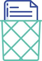 Trash outline color illustration vector