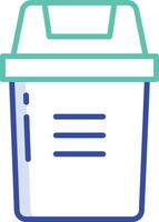 Trash outline color illustration vector