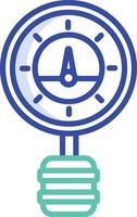 Pipe Meter outline color illustration vector