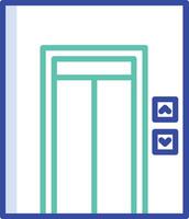 Elevator outline color illustration vector