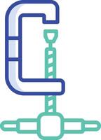 Clamp outline color illustration vector