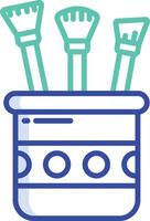 brush outline color illustration vector