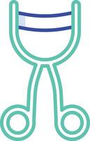 Curler outline color illustration vector