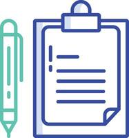 Notepad outline color illustration vector