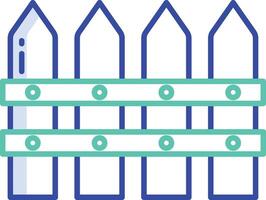 fence outline color illustration vector