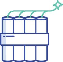 Dynamite outline color illustration vector