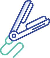 Razor blade outline color illustration vector