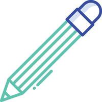 Pen nib outline color illustration vector