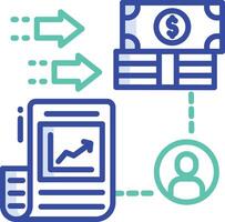 Accredited Investor outline color illustration vector