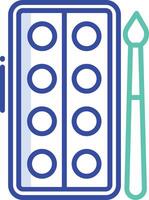 Colour box outline color illustration vector