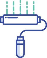 Paint Roller outline color illustration vector