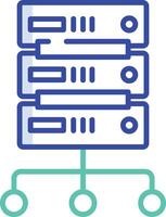 Big Data outline color illustration vector