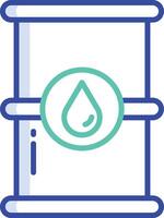 Oil Barrel outline color illustration vector
