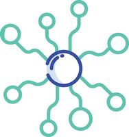 Connection outline color illustration vector