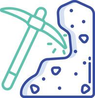 Mining outline color illustration vector