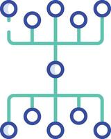 Network outline color illustration vector
