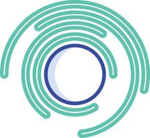 Circular chart outline color illustration vector