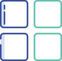 Grid view outline color illustration vector